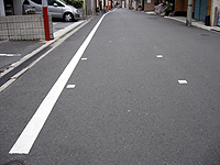 路上の山鉾建ての目印